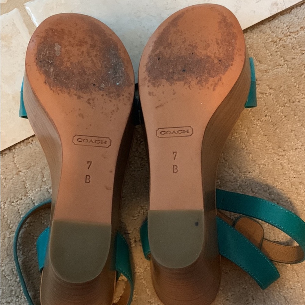 Coach women shoes, teal color